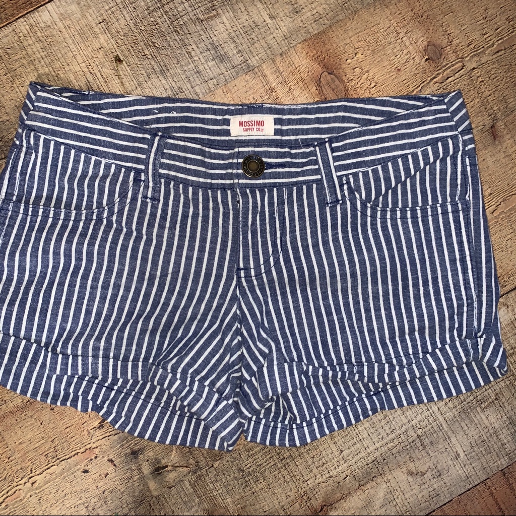 Mossimo Striped Chambray Shorts Juniors 3
